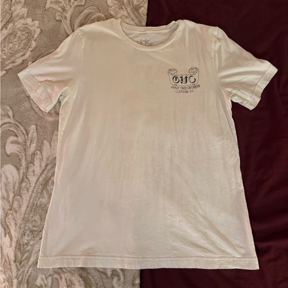 Men's Off-White Graphic Tee made from Hand-pulled ink